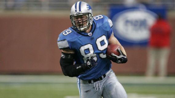 Lions coach Dan Campbell as a player