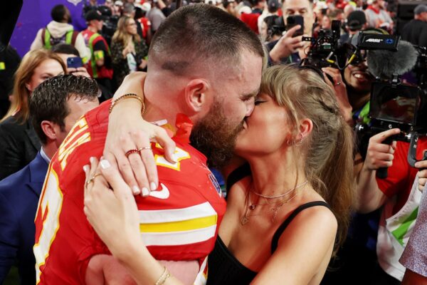 Taylor Swift Kisses Travis Kelce After Super Bowl LVIII Win