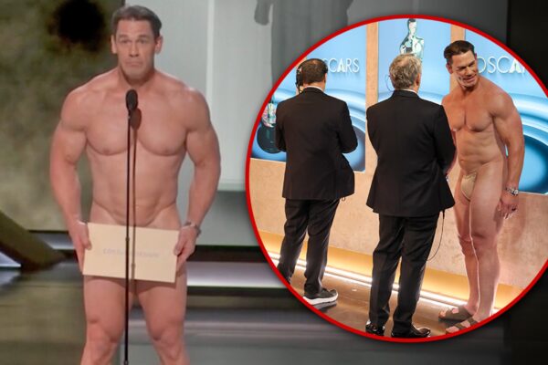 Proof John Cena Wasn't Fully Naked on the Oscars Stage, Privates Covered